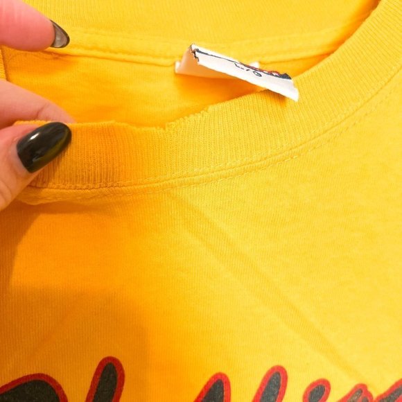 Tommy Hilfiger Y2K Reworked Yellow Graphic Crop Tee - Picture 5 of 7